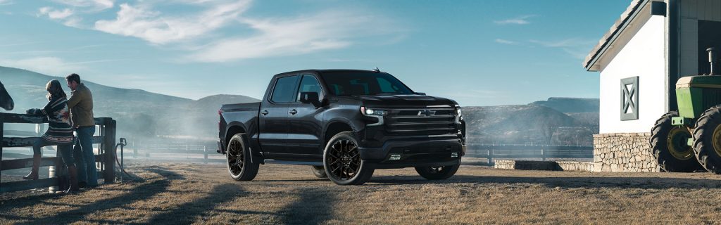 2025 Chevy Silverado 1500 parked near house