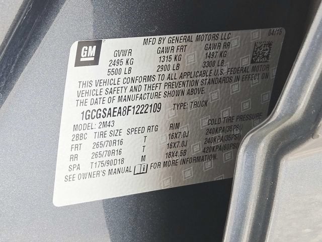 2015 Chevrolet Colorado 2WD WT