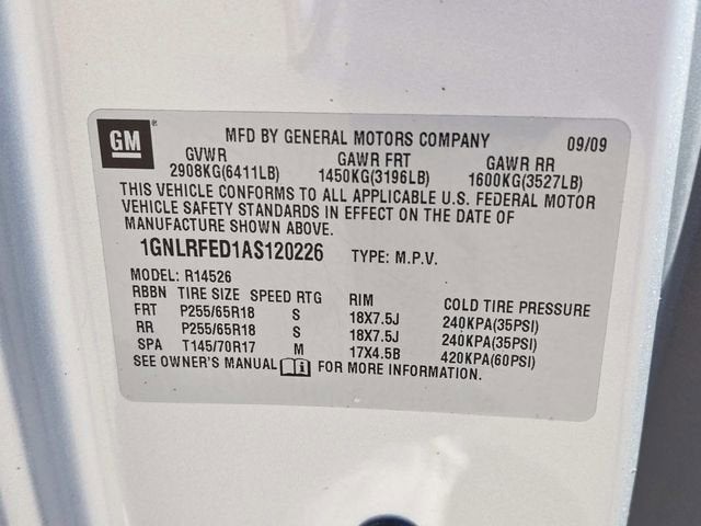2010 Chevrolet Traverse LT w/1LT