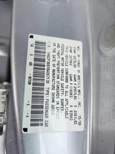 2008 Honda Accord Sdn EX-L