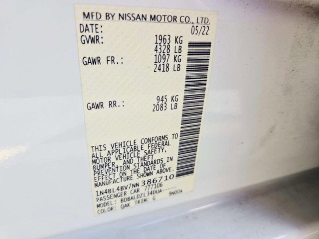 2022 Nissan Altima 2.5 S