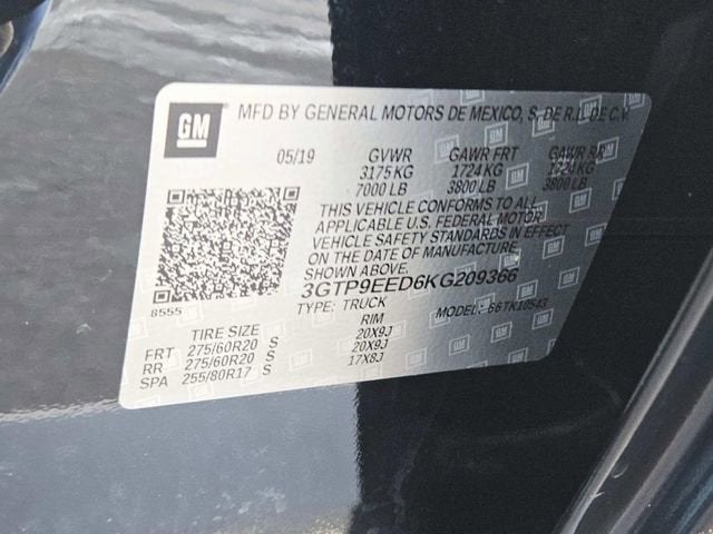 2019 GMC Sierra 1500 AT4