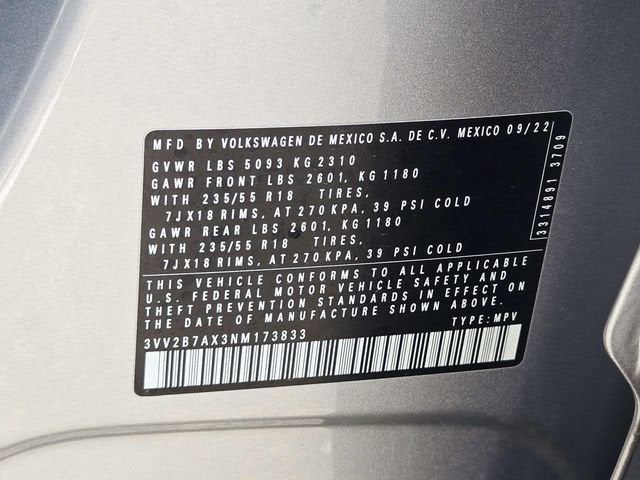2022 Volkswagen Tiguan SE