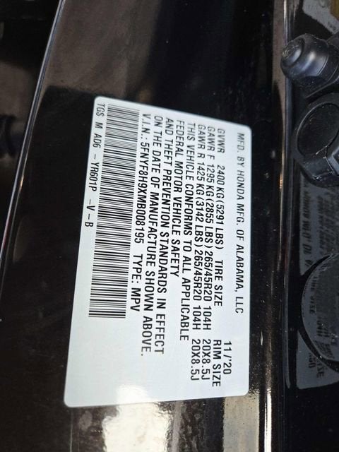 2021 Honda Passport Touring