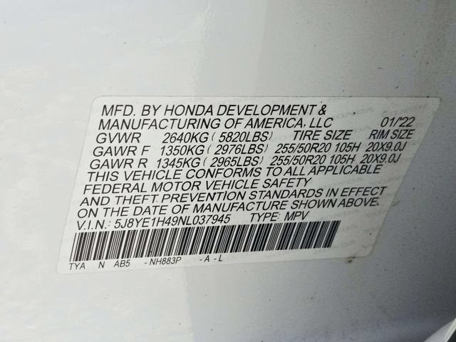 2022 Acura MDX Technology Package