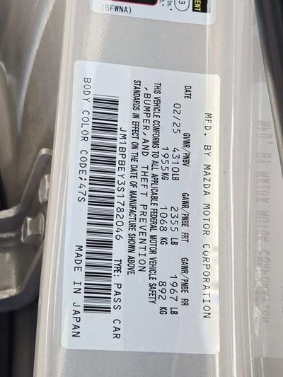2025 Mazda Mazda3 Sedan 2.5 Turbo Premium Plus