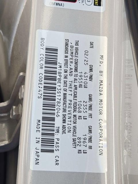 2025 Mazda Mazda3 Sedan 2.5 Turbo Premium Plus