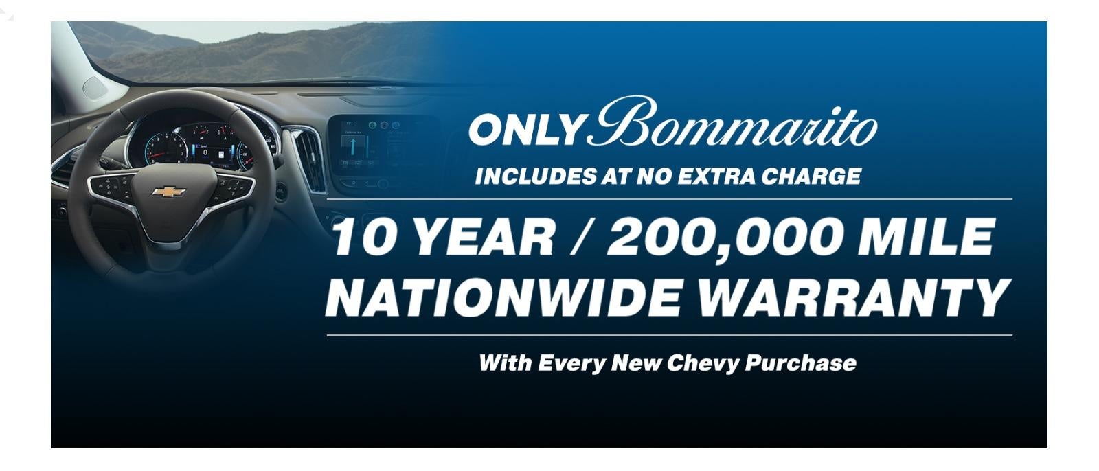 Bommarito Chevrolet South County Nationwide Warranty for new Chevy vehicles