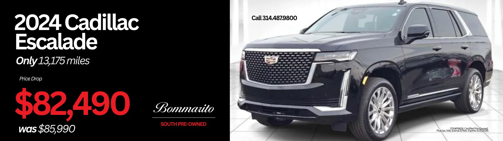 2024 Cadillac Escalade $82,490