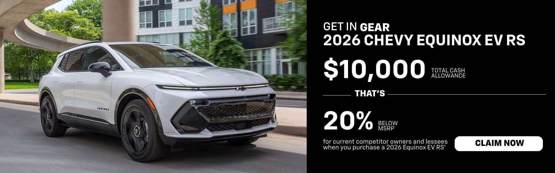 2026 Chevy Equinox EV RS $10,000 Total Cash Allowance