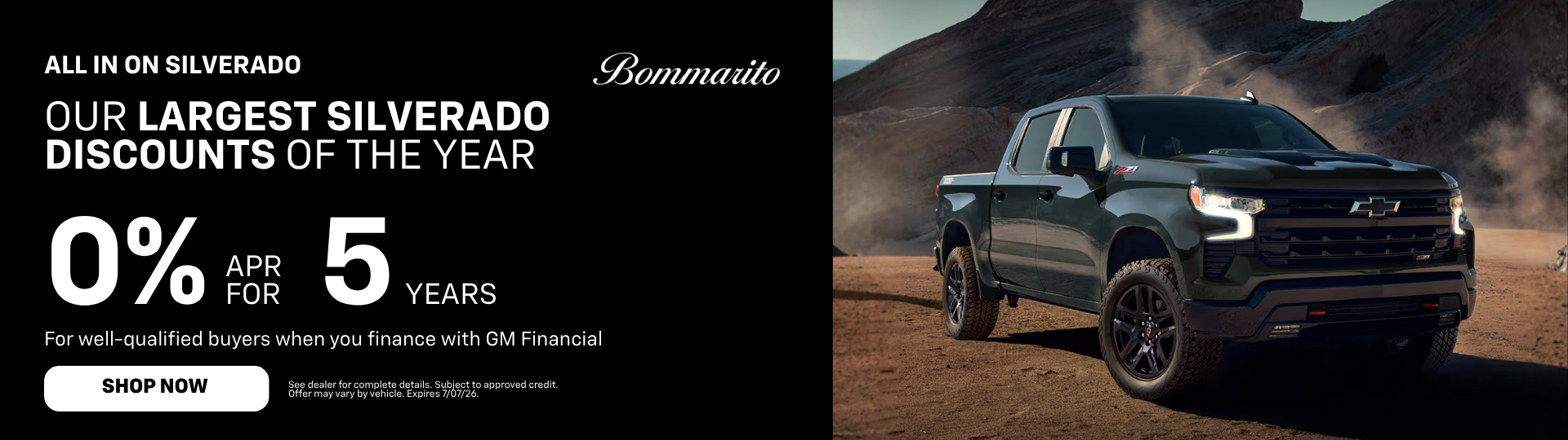 Silverado 0% APR for 80 Months